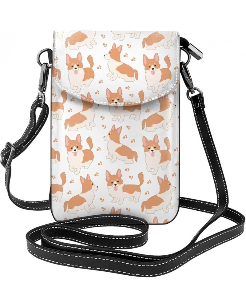 Small Crossbody Phone Bags for Women Leather Cell Phone Purse Lightweight Cell Phone Wallet Girls Corgi Dog $18.27 Crossbody ...