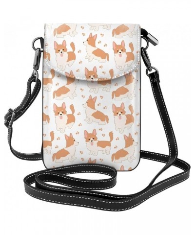 Small Crossbody Phone Bags for Women Leather Cell Phone Purse Lightweight Cell Phone Wallet Girls Corgi Dog $18.27 Crossbody ...