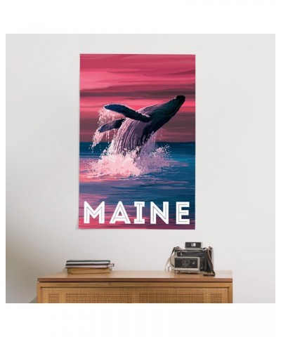 24x36 Inch Giclee Print, Maine, Humback Whale Sunset $27.49 Totes