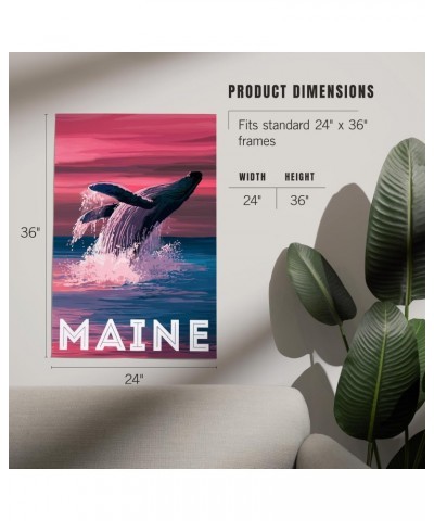 24x36 Inch Giclee Print, Maine, Humback Whale Sunset $27.49 Totes