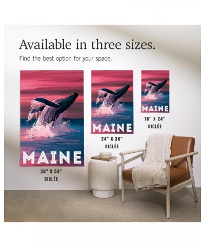 24x36 Inch Giclee Print, Maine, Humback Whale Sunset $27.49 Totes