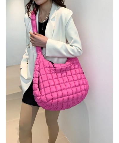 Large Quilted Hobo Bag Bubble Crossbody Handbag Cloud Tote Shoulder Bag Casual Bag Gift for Women Beige $17.15 Totes