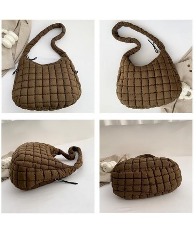 Large Quilted Hobo Bag Bubble Crossbody Handbag Cloud Tote Shoulder Bag Casual Bag Gift for Women Beige $17.15 Totes