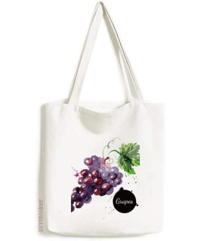 Grapes Fruit Tasty Healthy Watercolor Tote Canvas Bag Shopping Satchel Casual Handbag $13.64 Totes