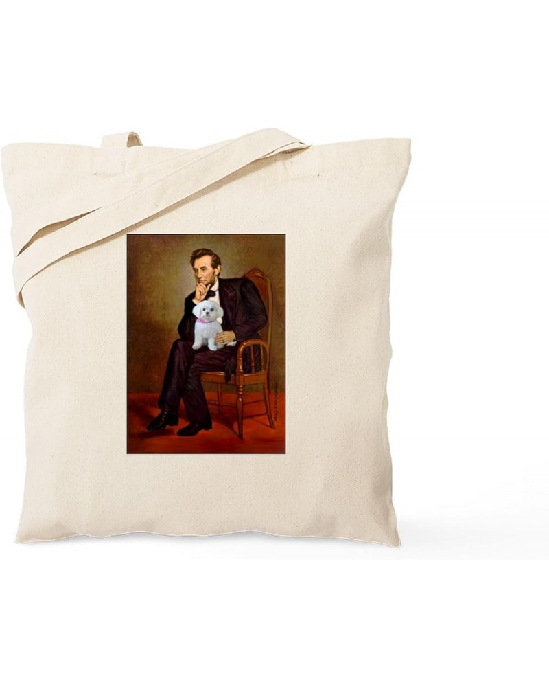 Dash The Pop Art Dog Tote Bag Natural Canvas Tote Bag, Cloth Shopping Bag Lincoln's Maltese Tote Bag $8.63 Travel Gear