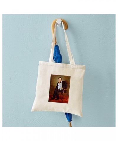 Dash The Pop Art Dog Tote Bag Natural Canvas Tote Bag, Cloth Shopping Bag Lincoln's Maltese Tote Bag $8.63 Travel Gear