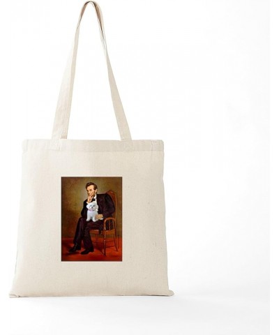 Dash The Pop Art Dog Tote Bag Natural Canvas Tote Bag, Cloth Shopping Bag Lincoln's Maltese Tote Bag $8.63 Travel Gear