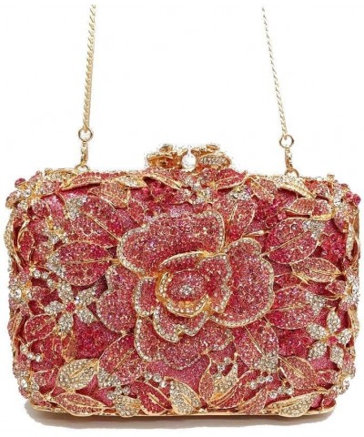 Elegant Flower Evening Clutch Bag Wedding Party Rhinestone Evening Bags for Women Cocktail Party Handbag Purse Gold Colorful ...