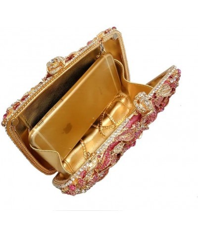 Elegant Flower Evening Clutch Bag Wedding Party Rhinestone Evening Bags for Women Cocktail Party Handbag Purse Gold Colorful ...