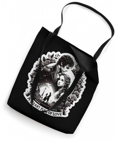 A Heart Full Of Love Monochrome French Revolution Les Mis Tote Bag $12.99 Totes