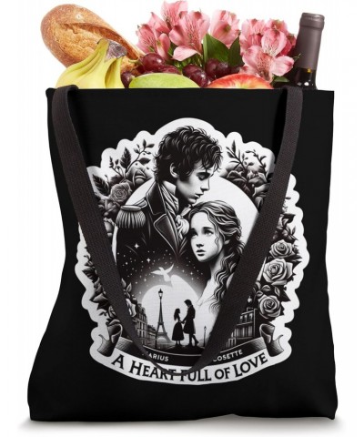 A Heart Full Of Love Monochrome French Revolution Les Mis Tote Bag $12.99 Totes