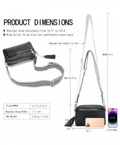 Small Sling Bag for Women Vegan Leather Crossbody Bag for Women Shoulder bag for Trave Black $14.44 Crossbody Bags