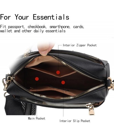 Small Sling Bag for Women Vegan Leather Crossbody Bag for Women Shoulder bag for Trave Black $14.44 Crossbody Bags