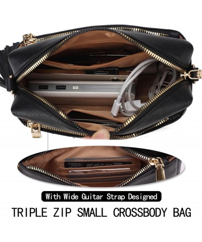 Small Sling Bag for Women Vegan Leather Crossbody Bag for Women Shoulder bag for Trave Black $14.44 Crossbody Bags