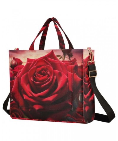 Romantic Rose Crossbody Bag Women Corduroy Tote Bags Casual Shoulder Handbag Hobo Messenger Bag, S $12.45 Totes