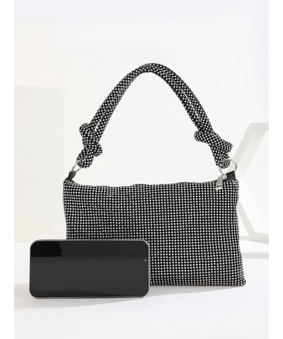 Rhinestone Hobo Bag for Women Chic Evening Handbag Shiny Purse for Wedding Prom Party Club Gold $14.34 Evening Bags