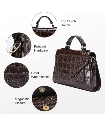 handbags for women，mini purses for women，cute small purse,small crossbody bags for women trendy Dark Brown $11.96 Crossbody Bags