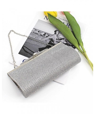 Leopard Print Clutch Purse for Women Diamond Crystal Evening Metal Chain Party Cocktail Wedding Dinner Handbag 06083silver $4...