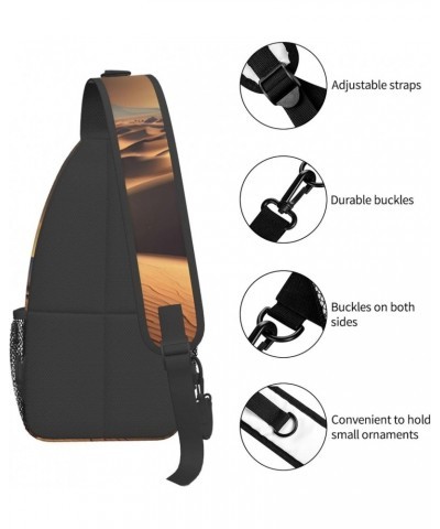 Sahara Desert Bag Crossbody Travel Hiking Bags Mini Chest Backpack Casual Shoulder Daypack For Women Men Lightweight $14.21 C...