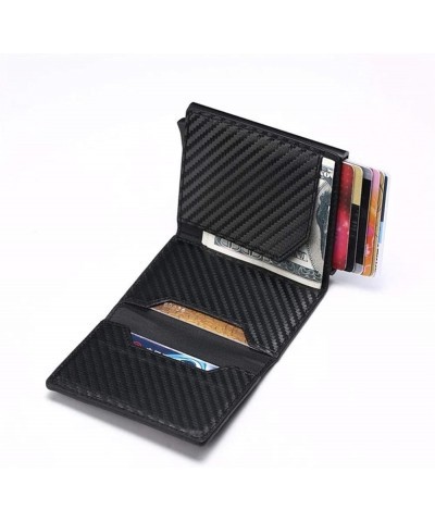 Card Holder Credit Card Wallet Metal Single Box Minimalist Wallet Aluminium Blocking Wallet for Cards (Color : Blue x-52) Bla...