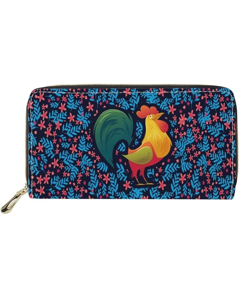 Funny Daisy Car Chicken Wallets Ladies Zipper Clutch Wallet for Women Teen Girls Leather Purse Handbags Funny Rooster $14.55 ...