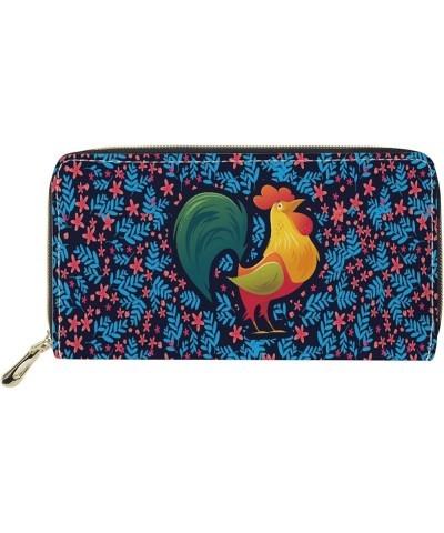 Funny Daisy Car Chicken Wallets Ladies Zipper Clutch Wallet for Women Teen Girls Leather Purse Handbags Funny Rooster $14.55 ...