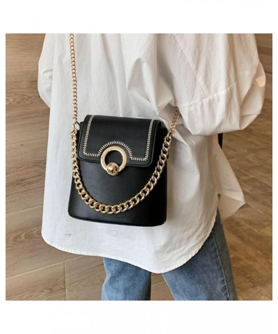 Small Shoulder Purses for Women Hasp Chains Shoulder Bag Female Mini-Small Ring Round Hasp Crossbody Bag (Color : Green) Gree...