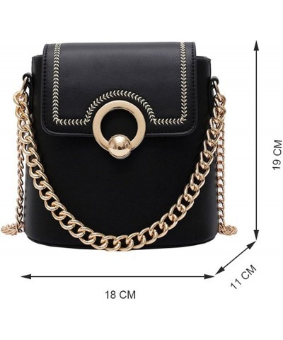 Small Shoulder Purses for Women Hasp Chains Shoulder Bag Female Mini-Small Ring Round Hasp Crossbody Bag (Color : Green) Gree...