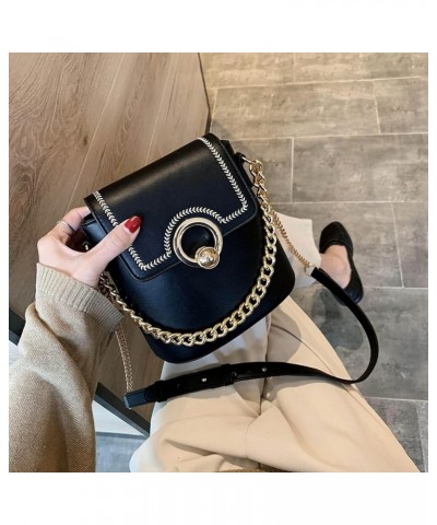 Small Shoulder Purses for Women Hasp Chains Shoulder Bag Female Mini-Small Ring Round Hasp Crossbody Bag (Color : Green) Gree...