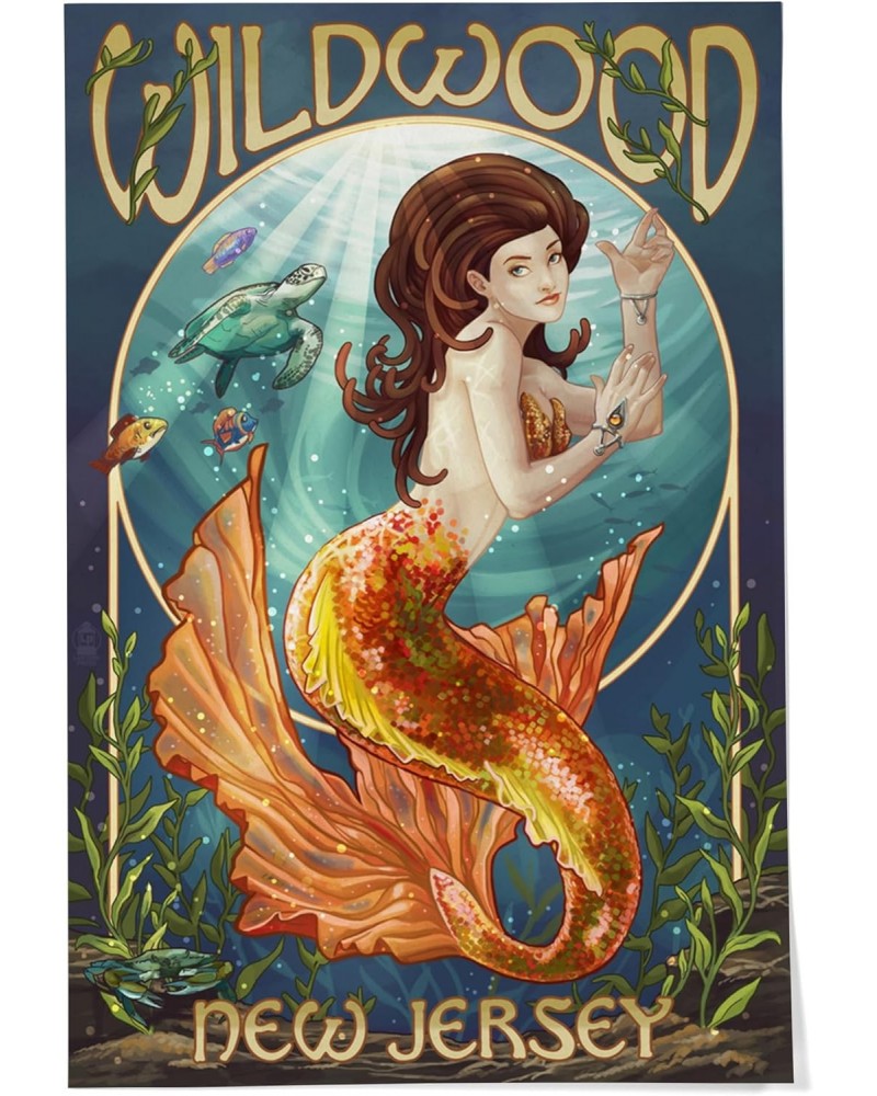 24x36 Inch Giclee Print, Wildwood, New Jersey, Mermaid $22.50 Totes