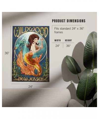 24x36 Inch Giclee Print, Wildwood, New Jersey, Mermaid $22.50 Totes