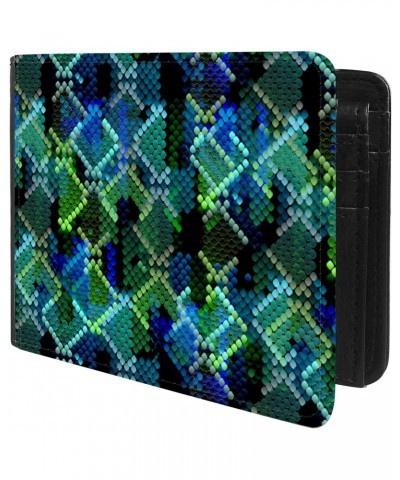 Unique Desige Pattern - Neon snake skin pattern, Slim Front Pocket Wallet Billfold RFID Blocking $11.46 Wallets