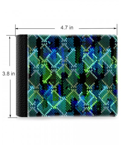 Unique Desige Pattern - Neon snake skin pattern, Slim Front Pocket Wallet Billfold RFID Blocking $11.46 Wallets