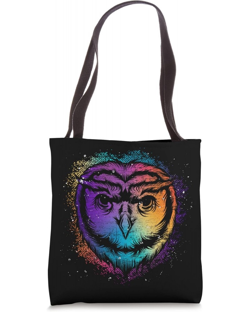 Forest Wise Bird Animal Lover Colorful Owl Tote Bag $11.20 Totes