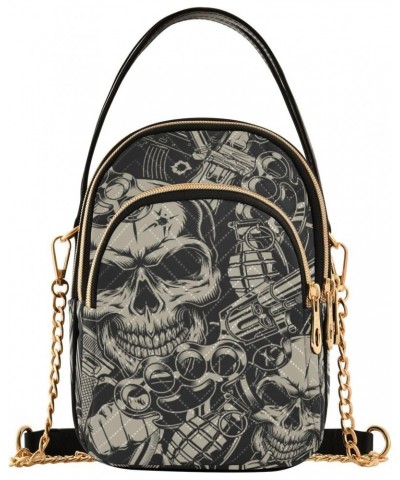 Skulls Crossbody Bags for Women Cross Body Purses Shoulder Purse with Chain Strap for Carry on $13.77 Crossbody Bags