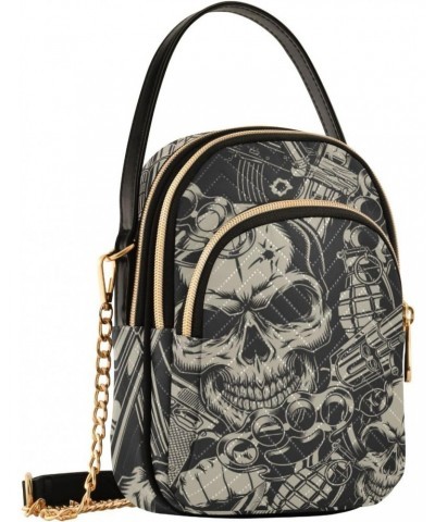 Skulls Crossbody Bags for Women Cross Body Purses Shoulder Purse with Chain Strap for Carry on $13.77 Crossbody Bags