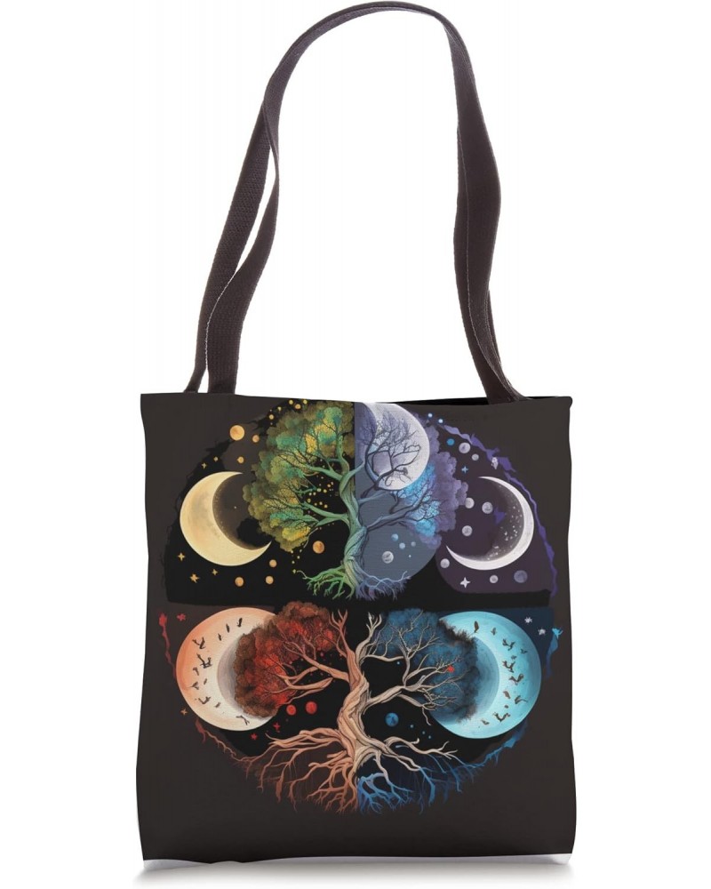 Phases Moon Tree Life Chakra Spiritual Healing Tote Bag $10.77 Totes