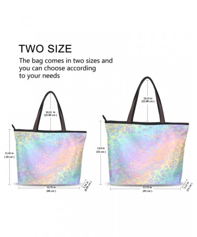 Womens Tote Bag, Tie Dye Leopard Ladies Zip Shoulder Handbags $11.52 Shoulder Bags