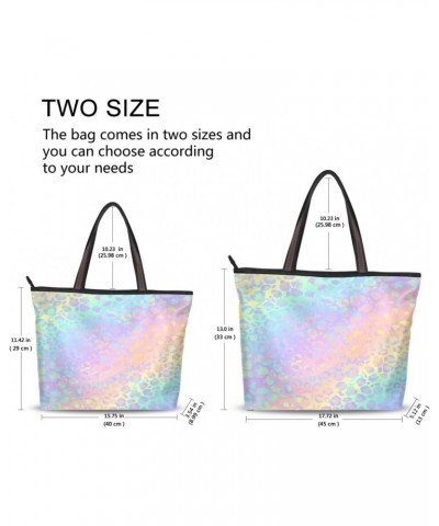 Womens Tote Bag, Tie Dye Leopard Ladies Zip Shoulder Handbags $11.52 Shoulder Bags