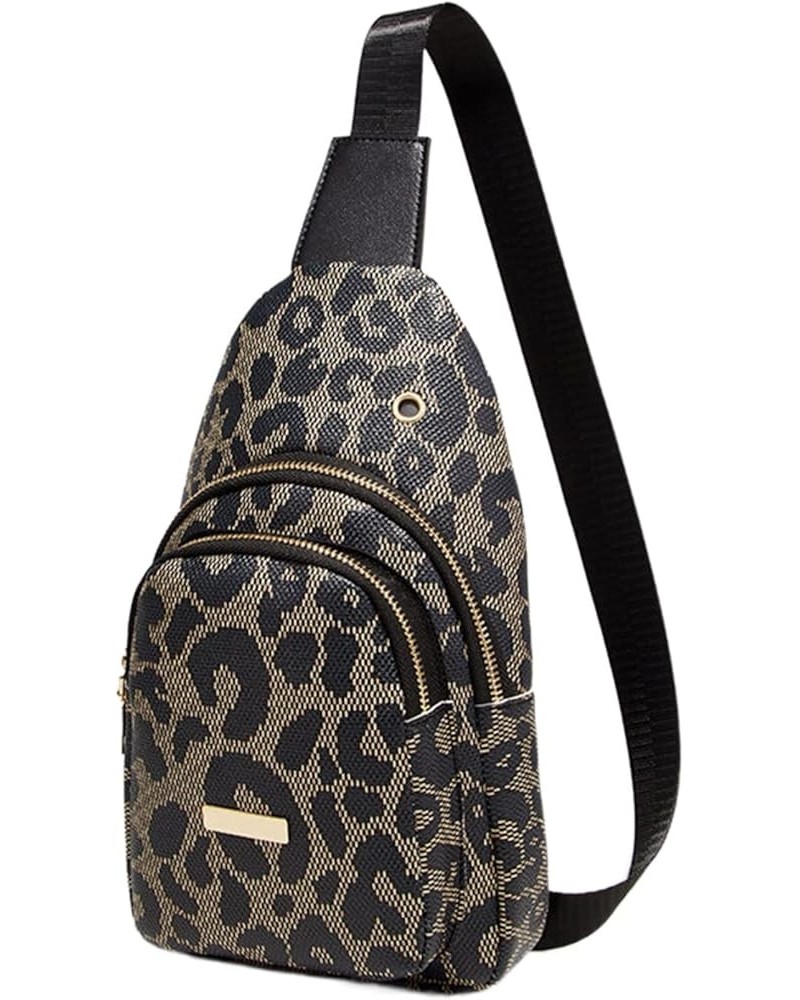 Women's Leopard Chest Bag Sling Bag for Women Sling Crossbody Bag Chest Backpack Bag Satchel Daypack Purse Leopard Black $18....