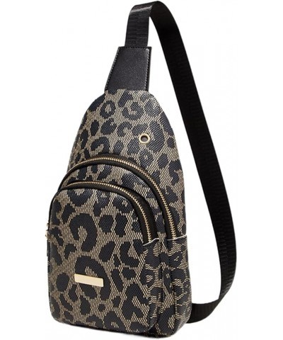 Women's Leopard Chest Bag Sling Bag for Women Sling Crossbody Bag Chest Backpack Bag Satchel Daypack Purse Leopard Black $18....