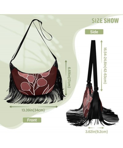 Women Fringe Tassel Cross Body Bag Cute Dinosaur Roar Beige Leisure Shoulder Bag Color208 $12.42 Crossbody Bags