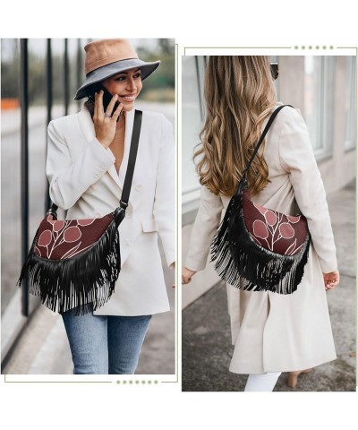 Women Fringe Tassel Cross Body Bag Cute Dinosaur Roar Beige Leisure Shoulder Bag Color208 $12.42 Crossbody Bags