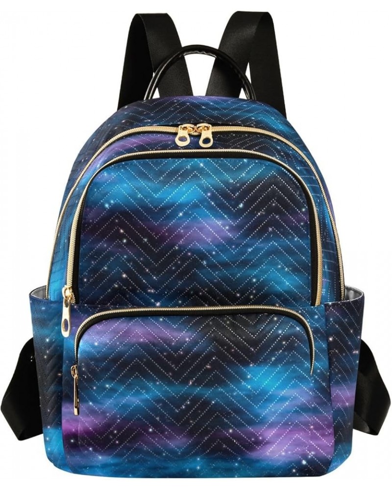 Dark Space Nebula with Stars Women Backpack Purse Shoulder Bag Color Small $17.48 Backpacks