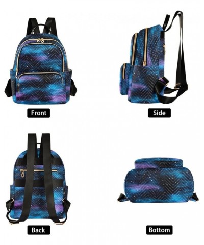 Dark Space Nebula with Stars Women Backpack Purse Shoulder Bag Color Small $17.48 Backpacks