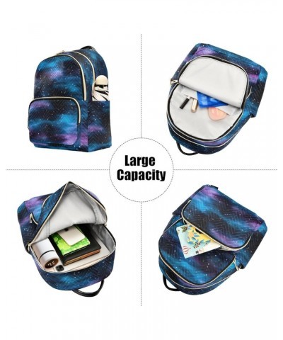 Dark Space Nebula with Stars Women Backpack Purse Shoulder Bag Color Small $17.48 Backpacks