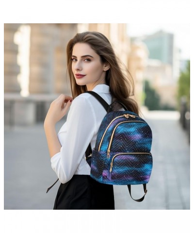 Dark Space Nebula with Stars Women Backpack Purse Shoulder Bag Color Small $17.48 Backpacks