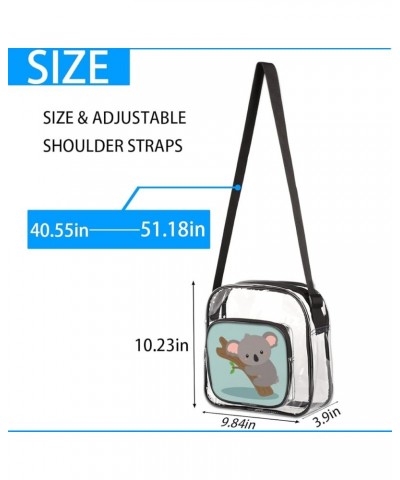 Clear Waterproof Lightweight Crossbody Bag Stadium Approved-See Through PVC Messenger Handbag for Sports Events Multi1 $11.04...