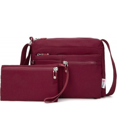 Crossbody Bag For Women Waterproof Lightweight Casual Shoulder Handbag Purse Burgundy Upgrade $14.73 Crossbody Bags