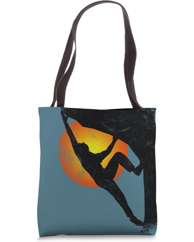 Climbing Climber Bouldering Free Speed Only Vintage Tote Bag $10.58 Totes